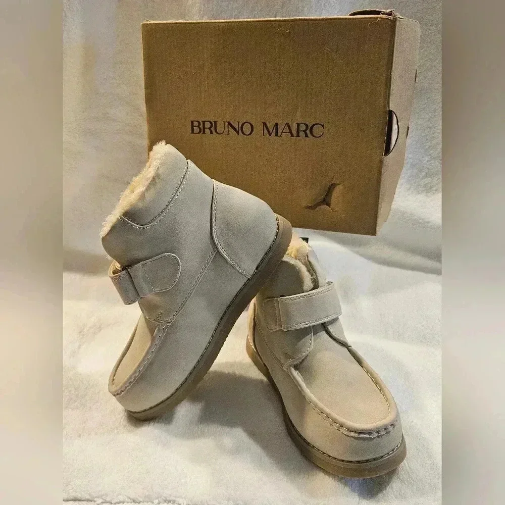 Bruno Marc light tan 12c fur girl boots - Picture 2 of 15